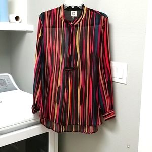 LONG SEMI-TRANSPARENT BLOUSE